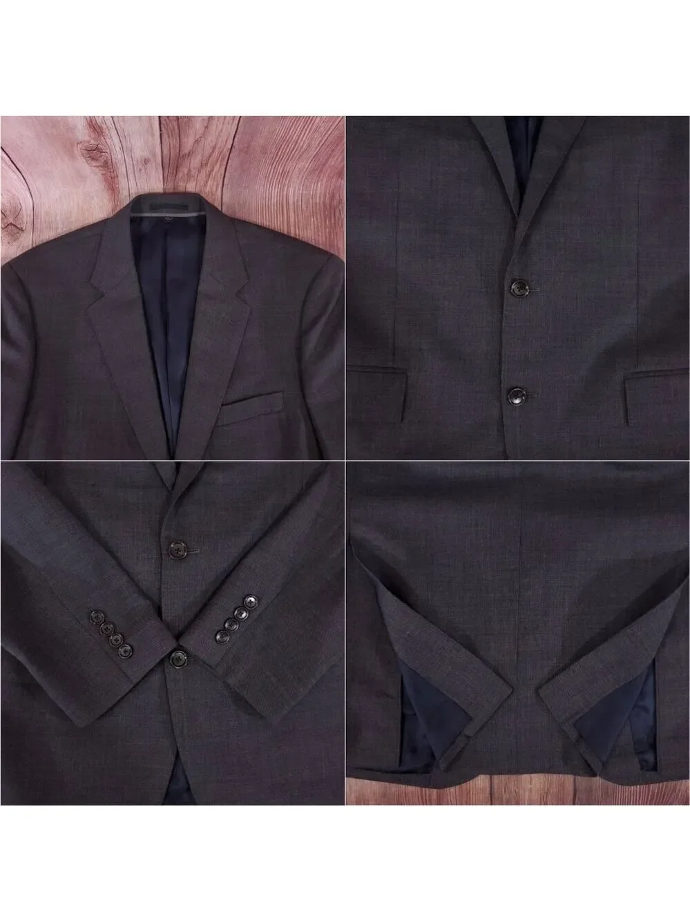 J. Crew Ludlow Slim Fit Charcoal Gray Wool Suit Jacket J3272 Tollengo 1900